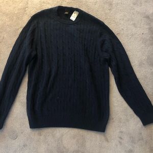 Dapper Jos.A.Bank navy knit sweater; new with tags
